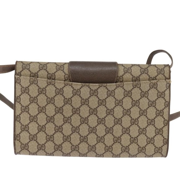 GUCCI GG Supreme Shoulder Bag PVC Beige Gold 94 02 050 Auth 146260 - Picture 3 of 16